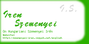 iren szemenyei business card
