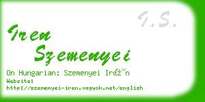 iren szemenyei business card